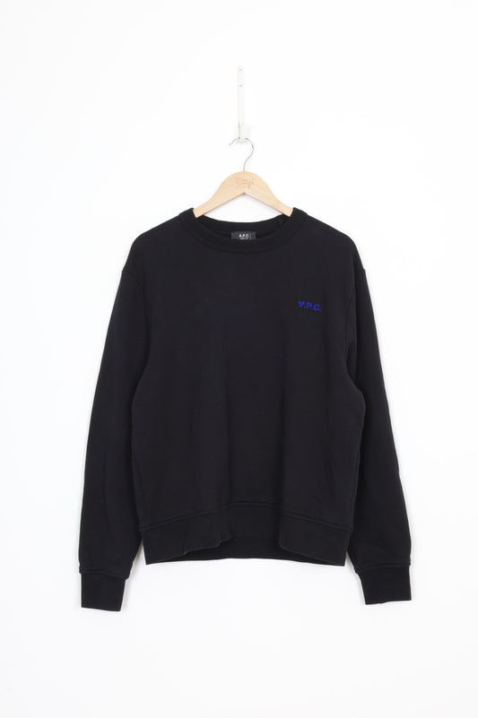 A.P.C Mens Black Sweatshirt Size L