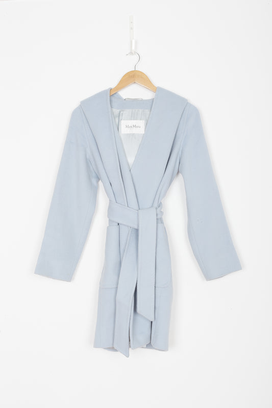 MaxMara Womens Blue Coat Size 8