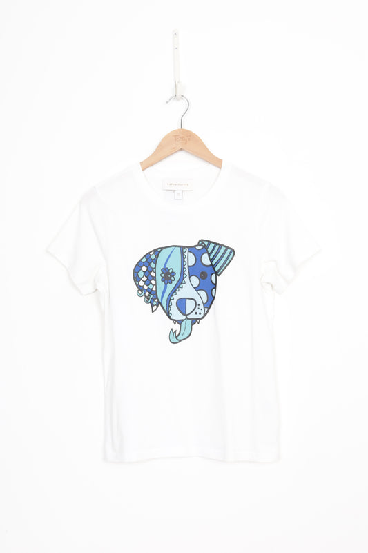 Karen Walker Womens White T-shirt Size 8