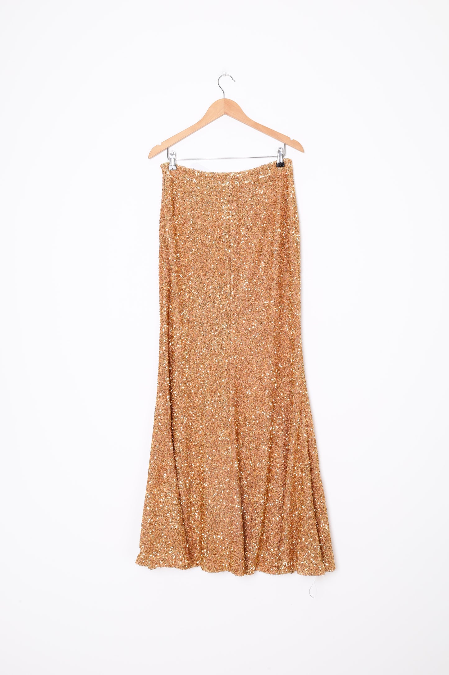 Self Portrait Womens Metallic Maxi Skirt Size 12