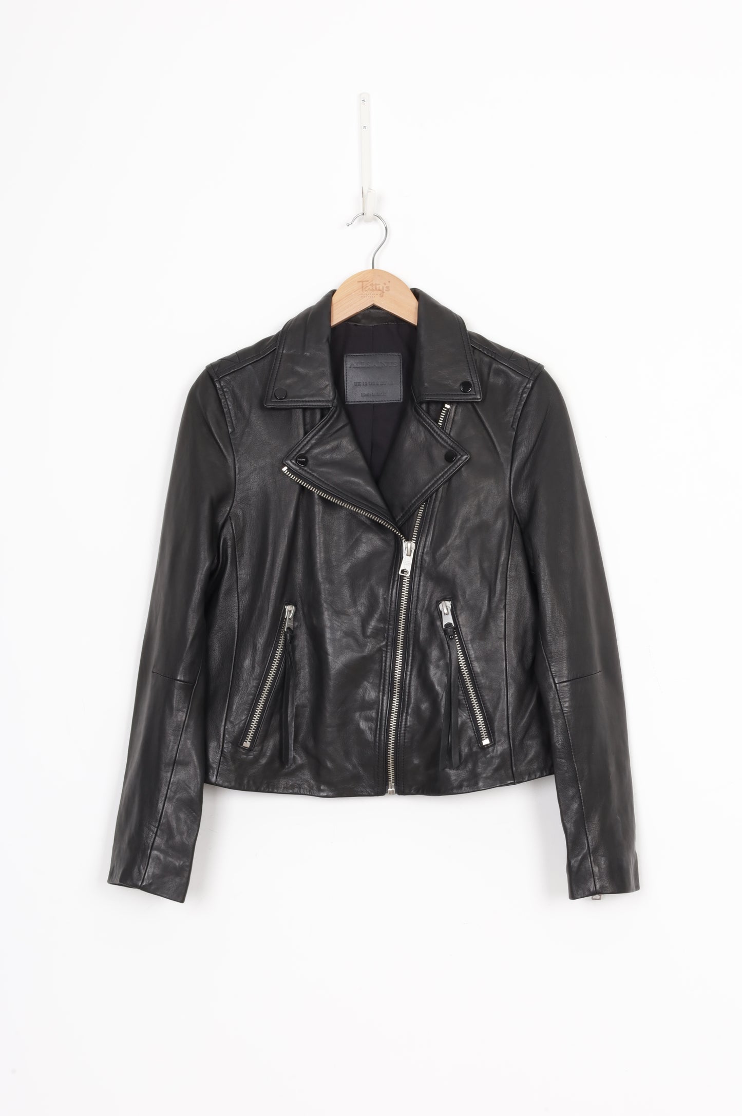All Saints Womens Black Jacket Size 12
