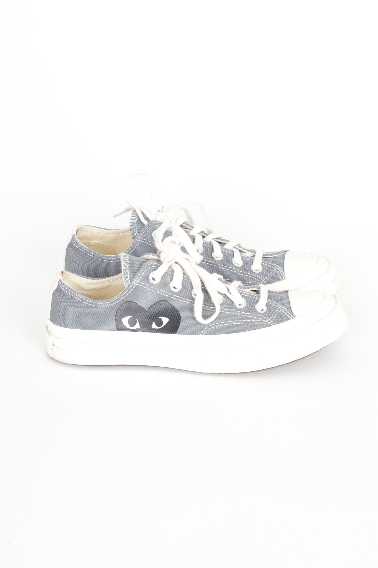 Comme Des Garcons Play Womens Grey Sneakers Size EU 38