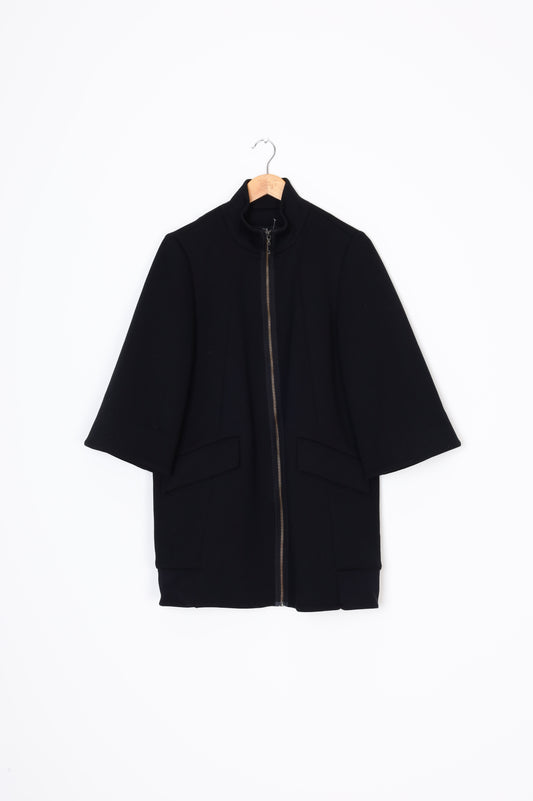 Cue Womens Black Coat Size 8