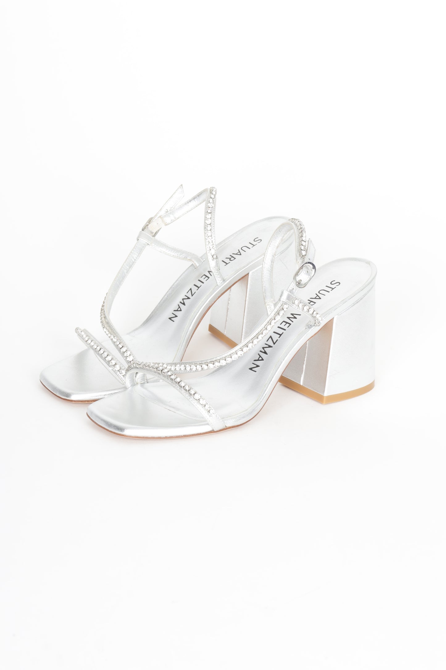 Stuart Weitzman Womens Metallic Heels Size EU 37.5