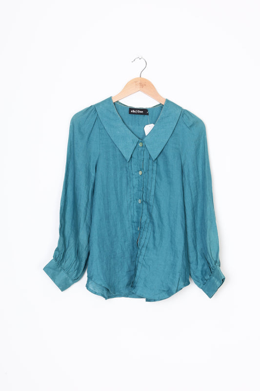 eb&ive Womens Blue Shirt Size S
