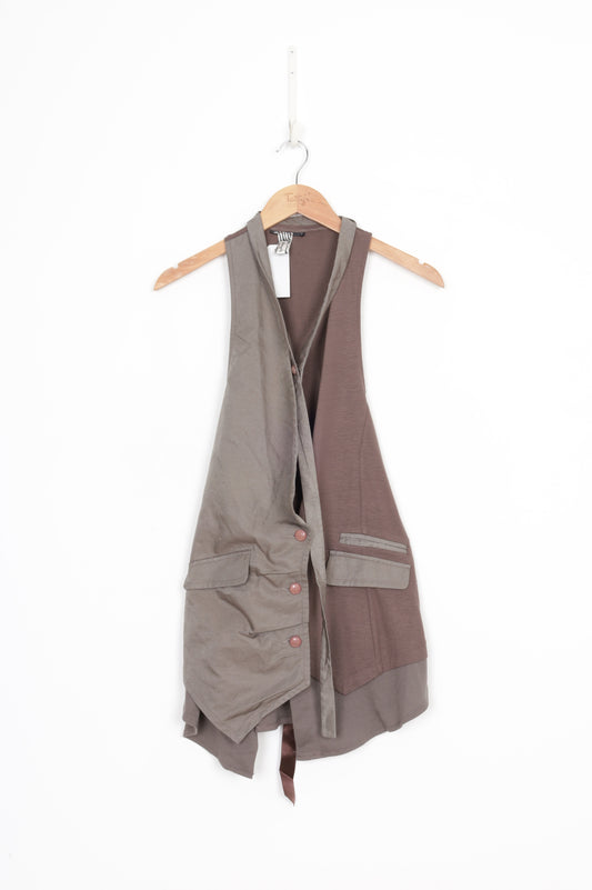 Hayeob Womens Brown Vest Size M