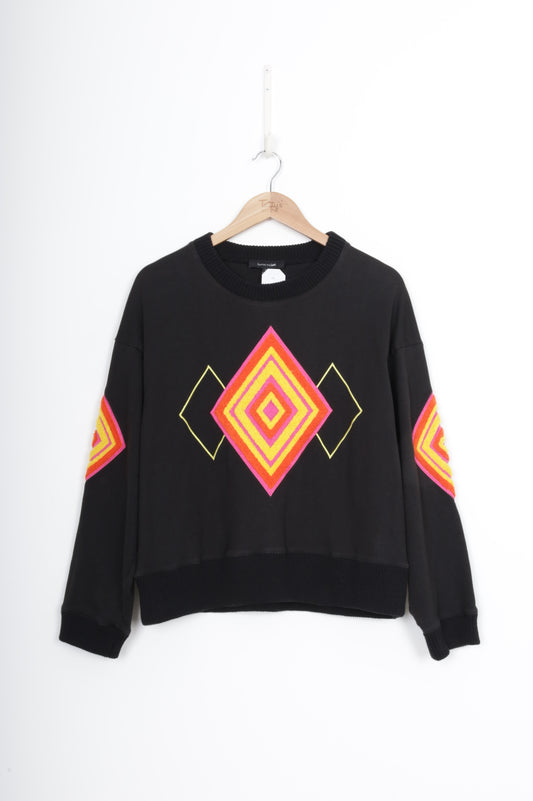 Karen Walker Womens Black Sweatshirt Size 10