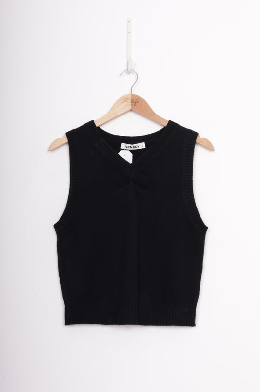 Venroy Womens Black Vest Size S