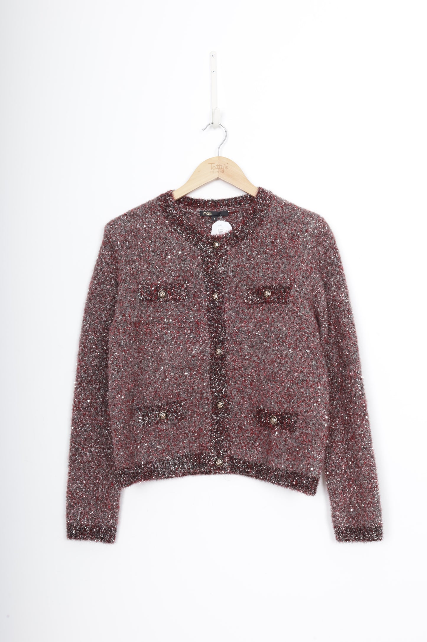 Maje Womens Red Jacket Size 2