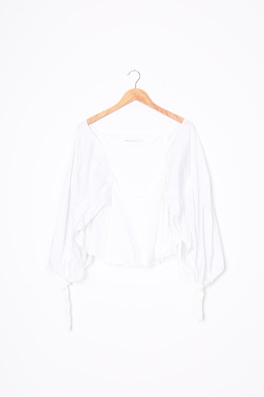 Christopher Esber Womens White Top Size 6
