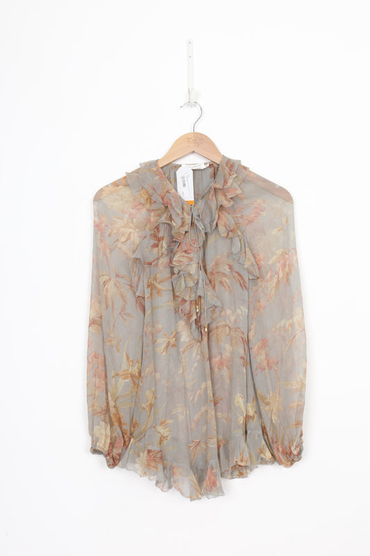 Zimmermann Womens Grey Blouse Size 0