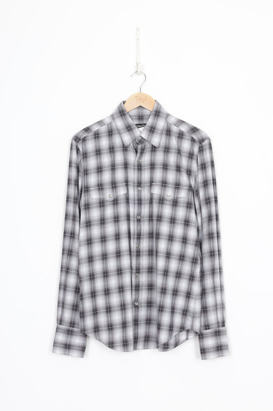 Tom Ford Mens Grey Shirt Size EU 40