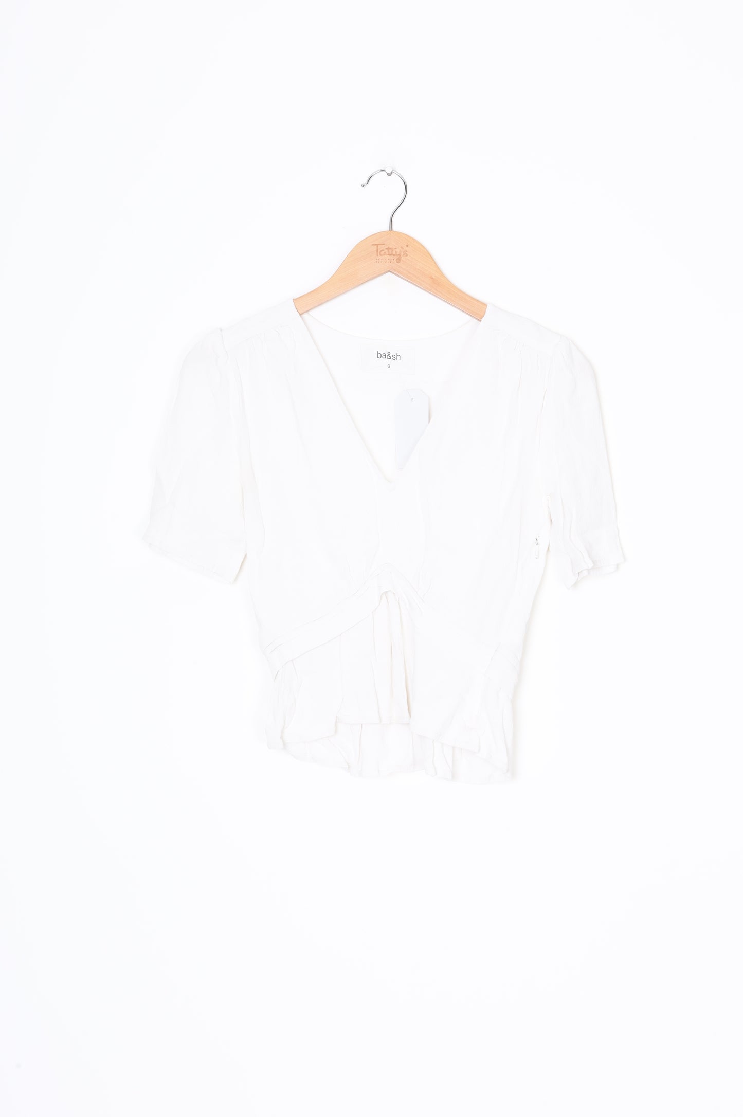 Ba & Sh Womens White Top Size 0