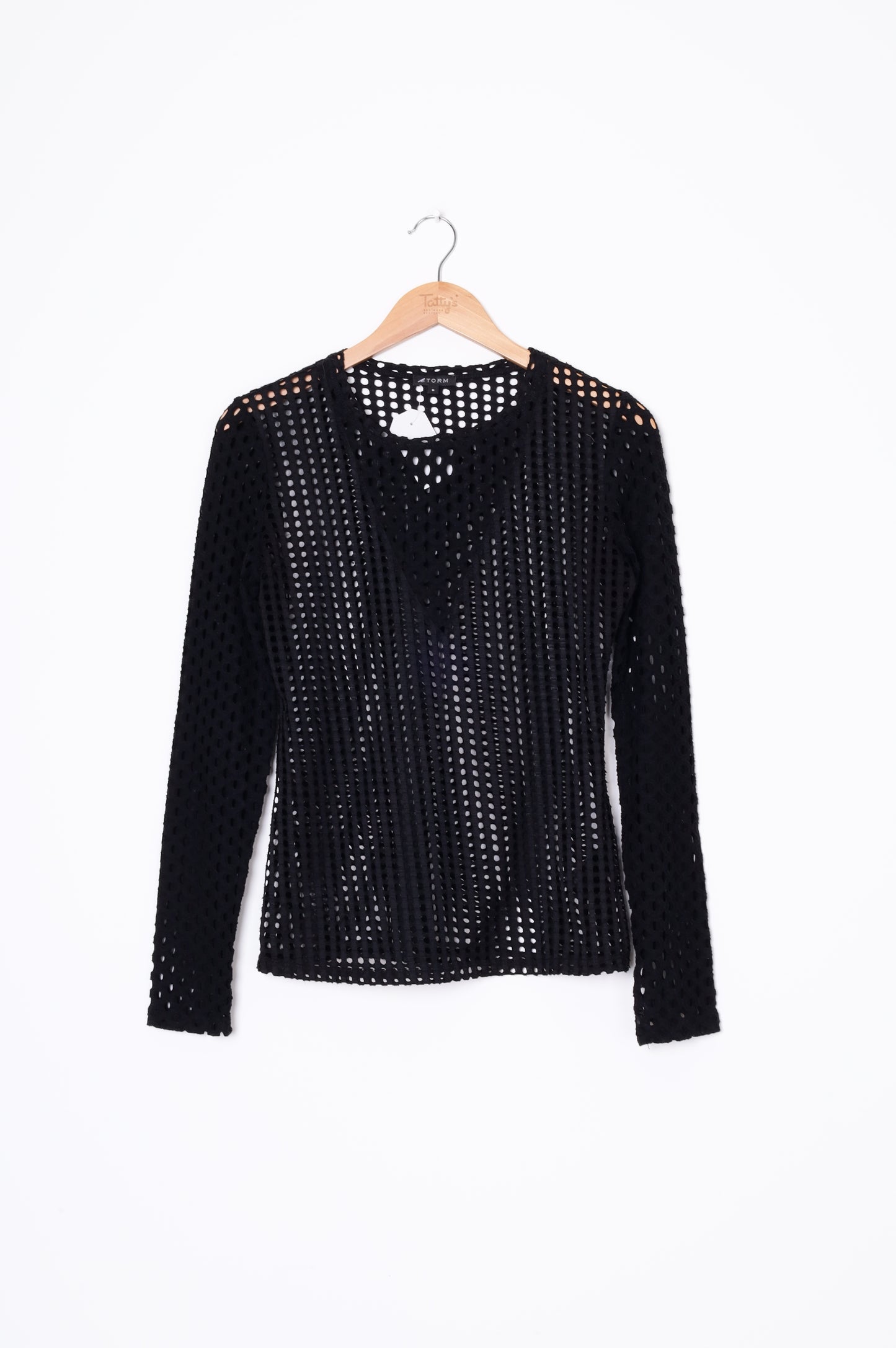 Storm Womens Black Top Size 8