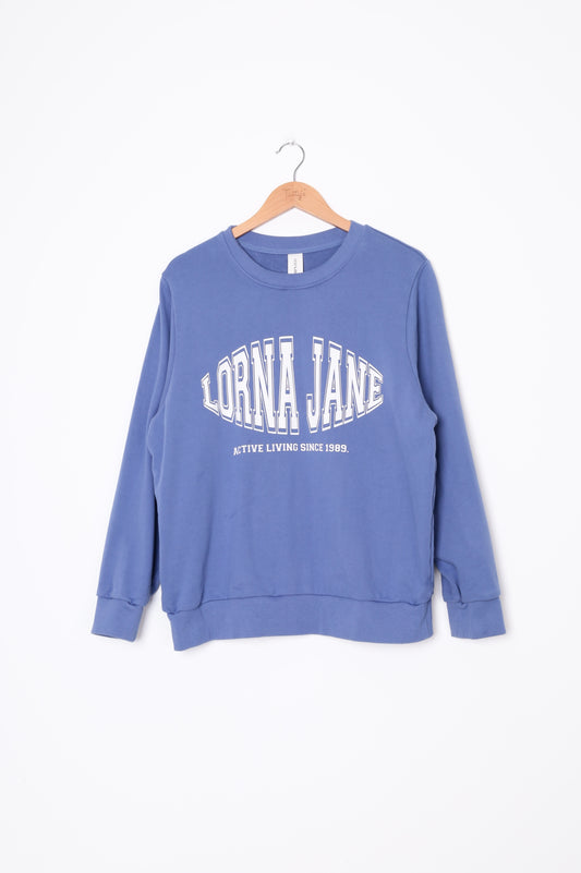 Lorna Jane Womens Blue Sweatshirt Size L