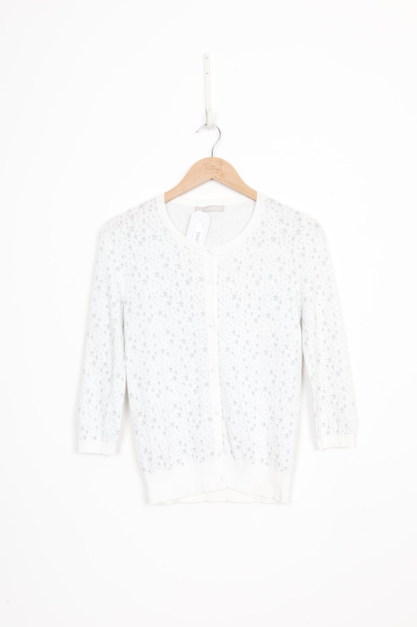 Stefanel Womens White Cardigan Size M