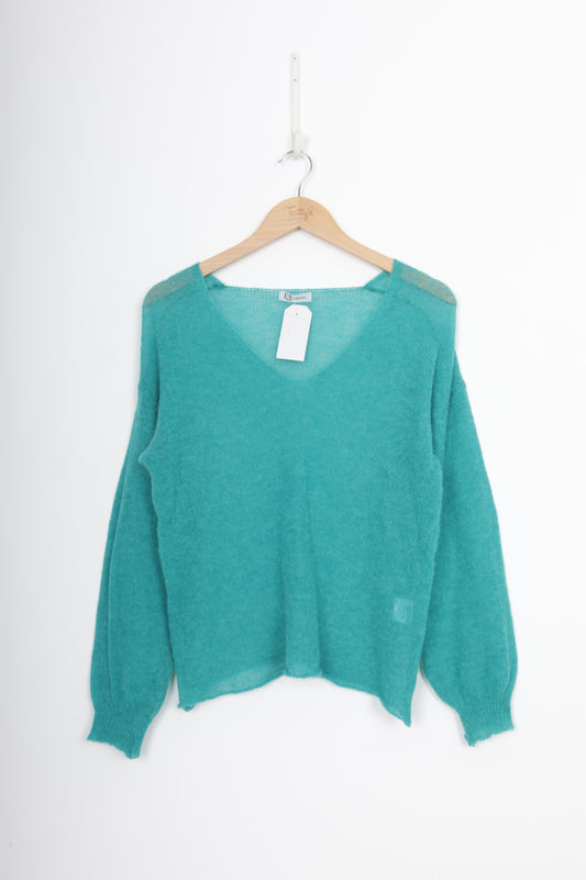 Es luxe Womens Green Jumper Size S