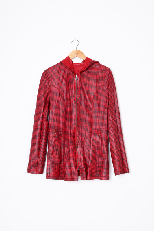Caliga pelle Womens Red Coat Size XL