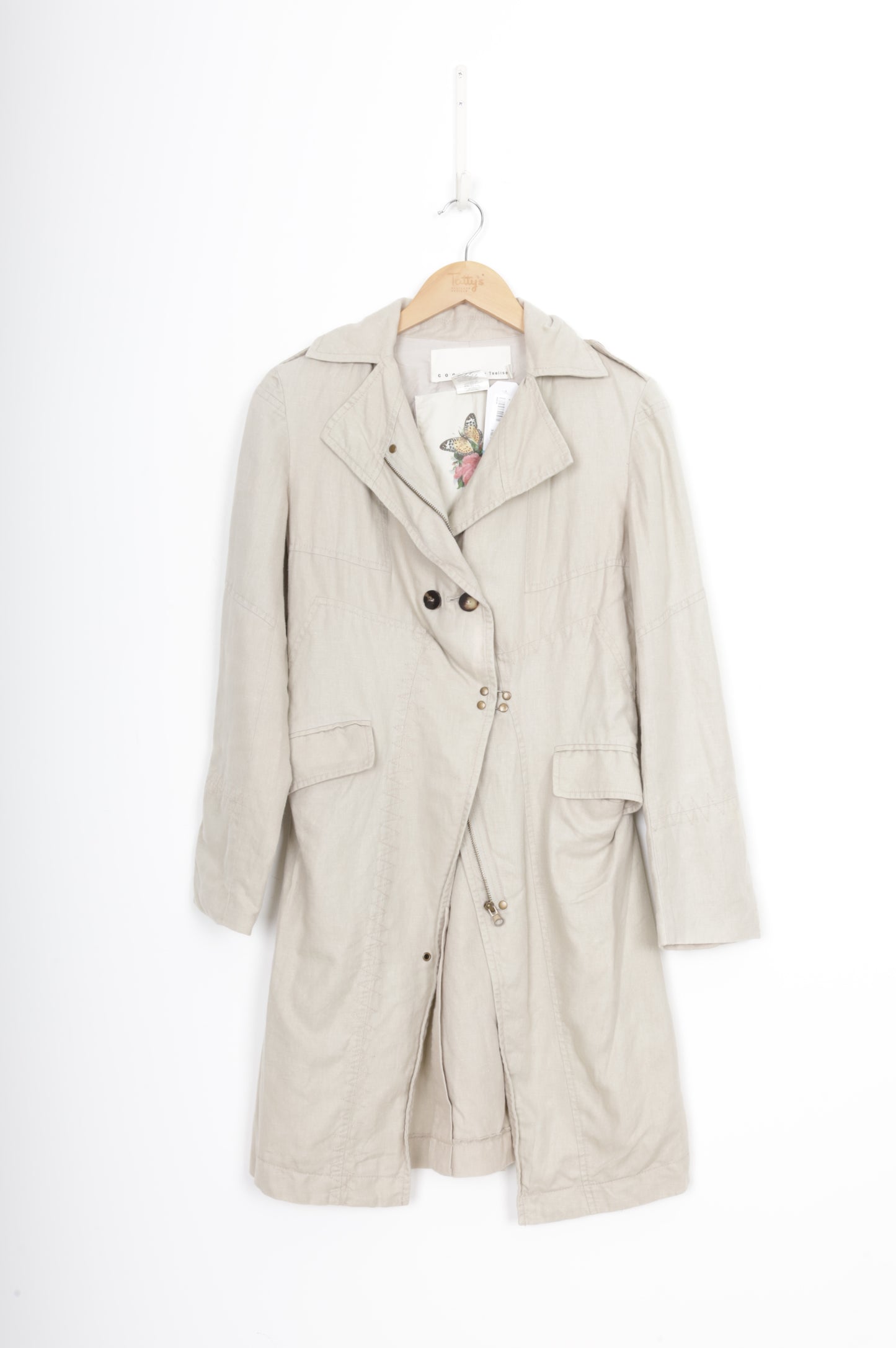 Cooper by Trelise Womens Beige Coat Size S
