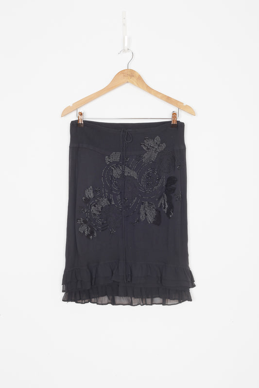 Christian Lacroix Womens Black Skirt Size L
