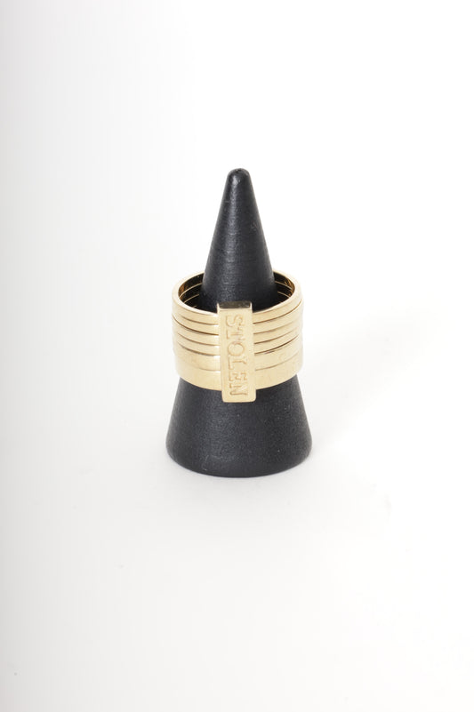 Stolen Girlfriends Club Womens Gold Ring Size 8