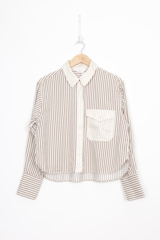 Max Womens Brown Shirt Size 10