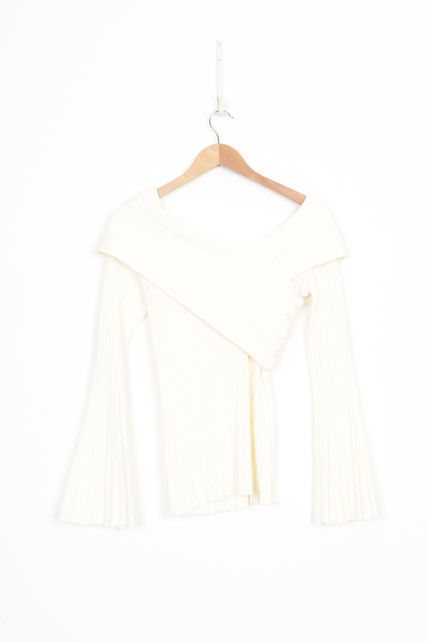 Caitlin Crisp Womens Cream Top Size 12