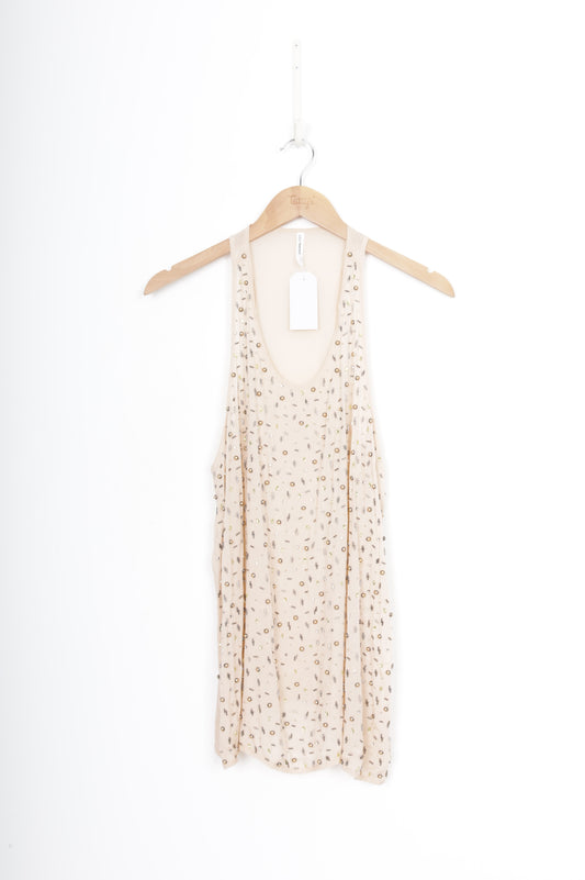 Lulu Yasmine Womens Beige Singlet Size L