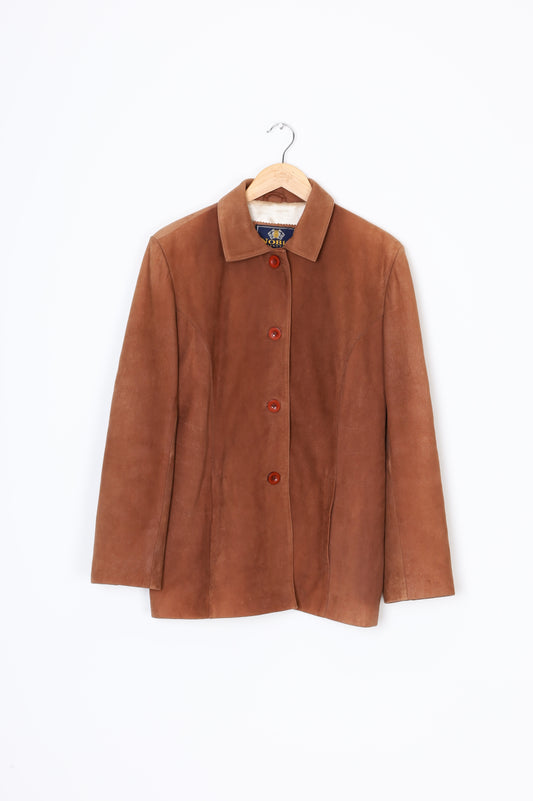 Noble Collection Womens Brown Coat Size L