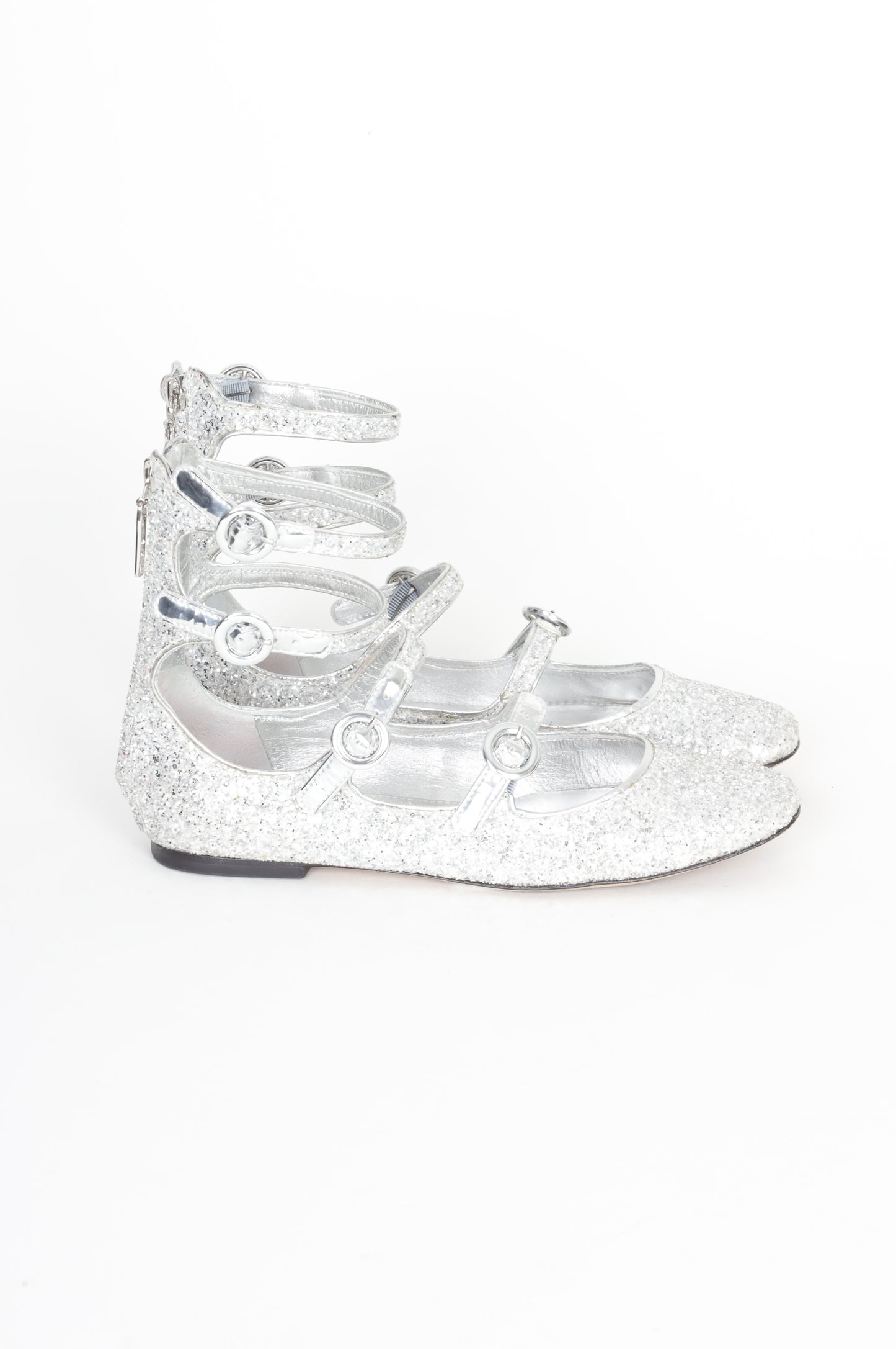Larroude Womens Silver Shoes Size EU 40