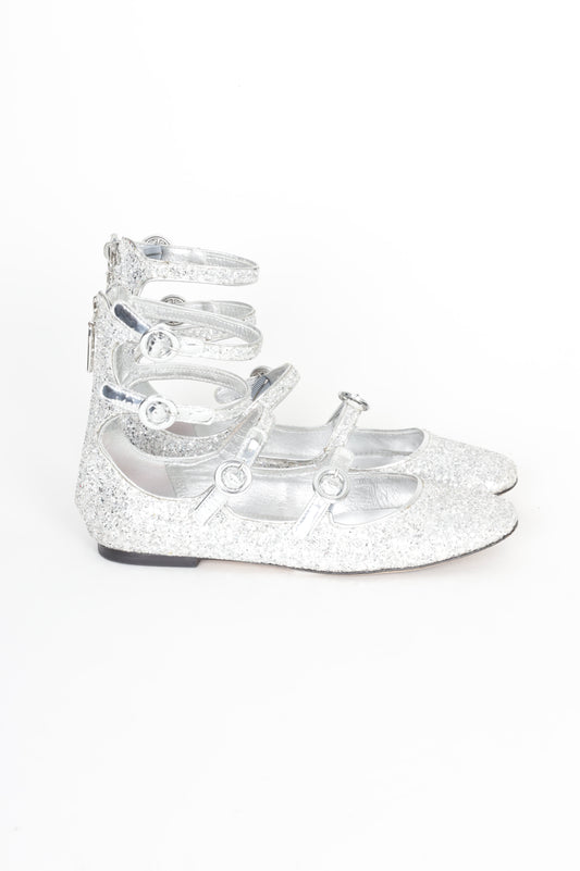 Larroude Womens Silver Shoes Size EU 40