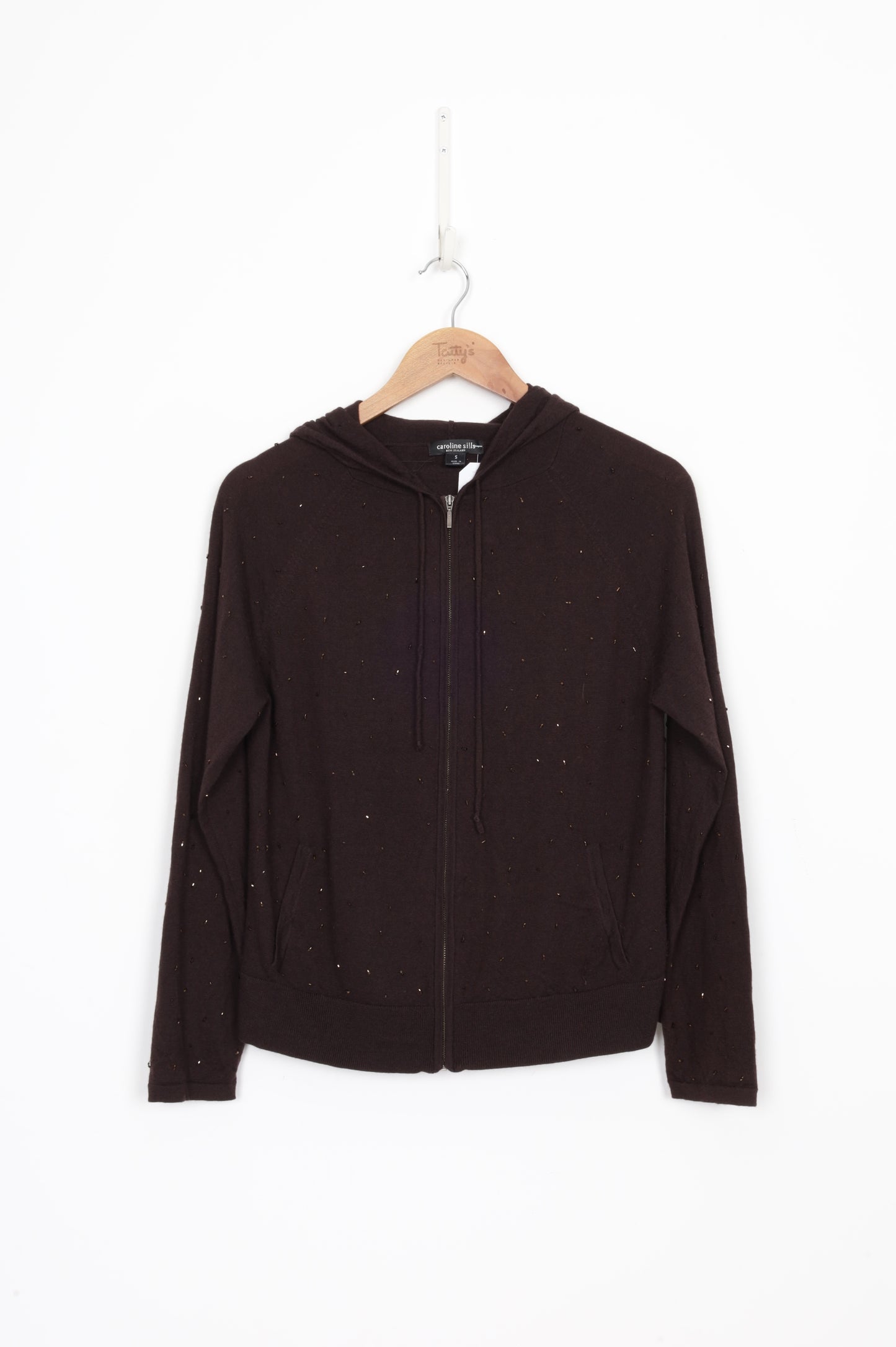 Caroline Sills Womens Brown Jacket Size S