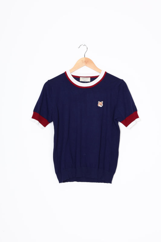 maison kitsune Womens Blue Top Size M