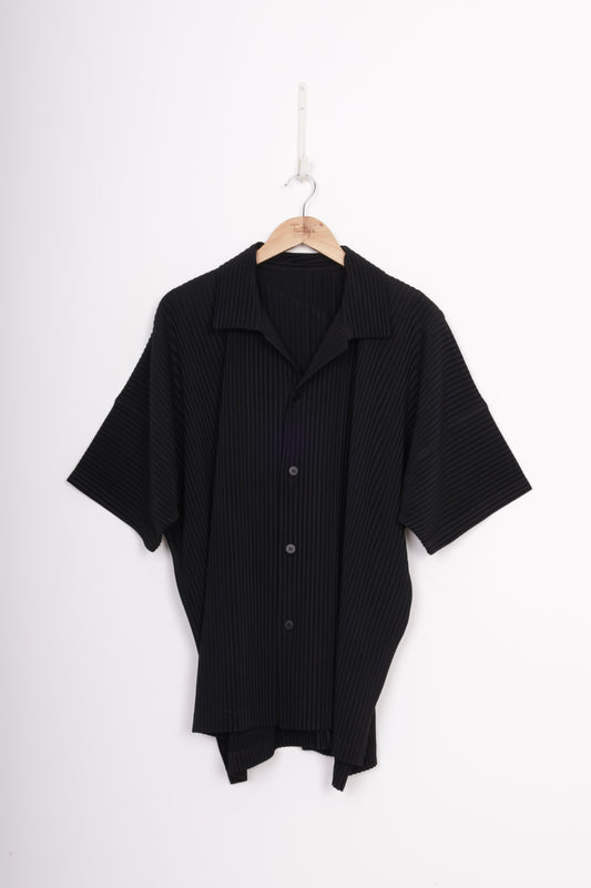 Homme Plisse Issey Miyake Mens Black Shirt Size 4