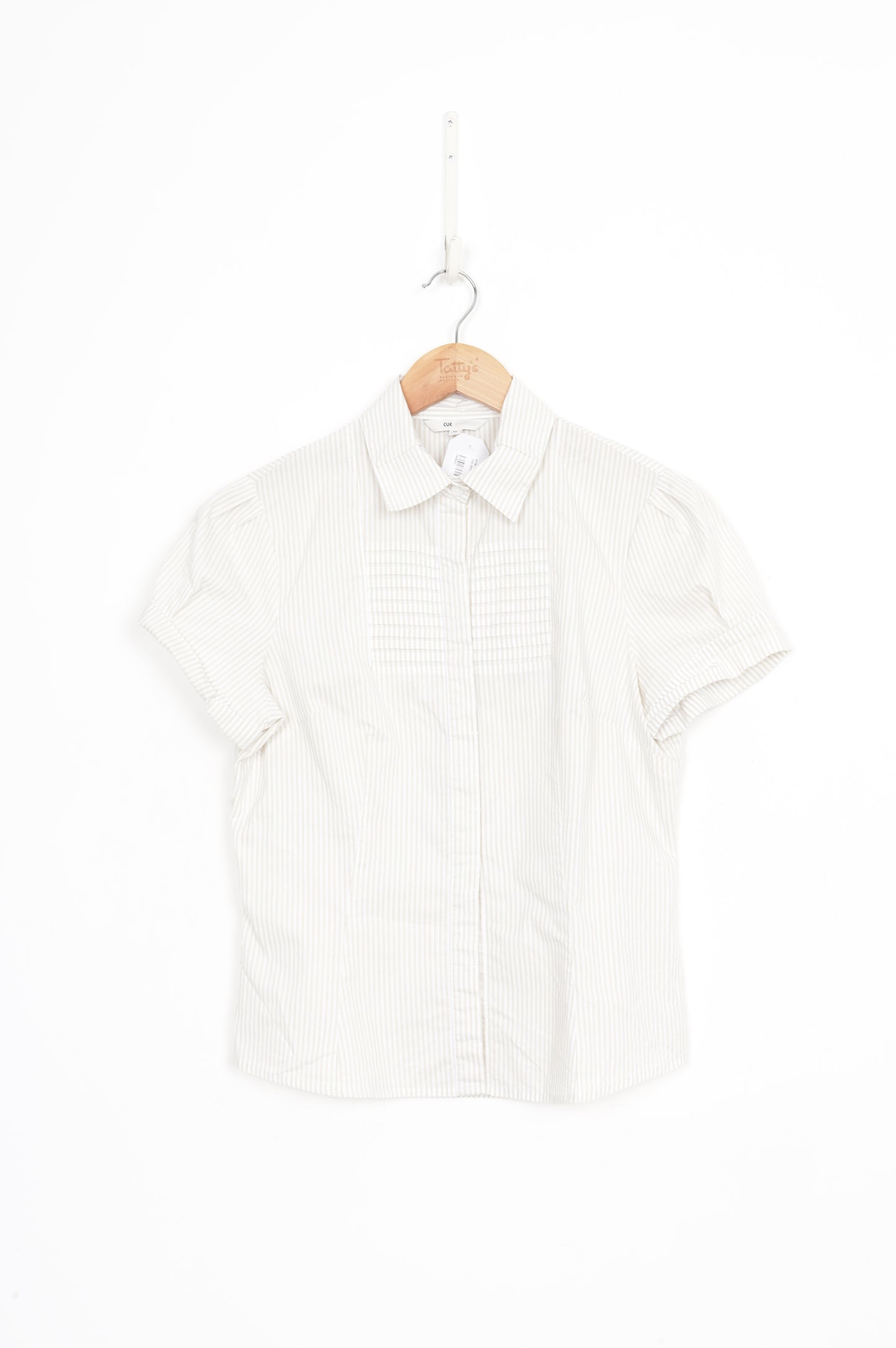 Cue Shirt Womens White Shirt Size 12