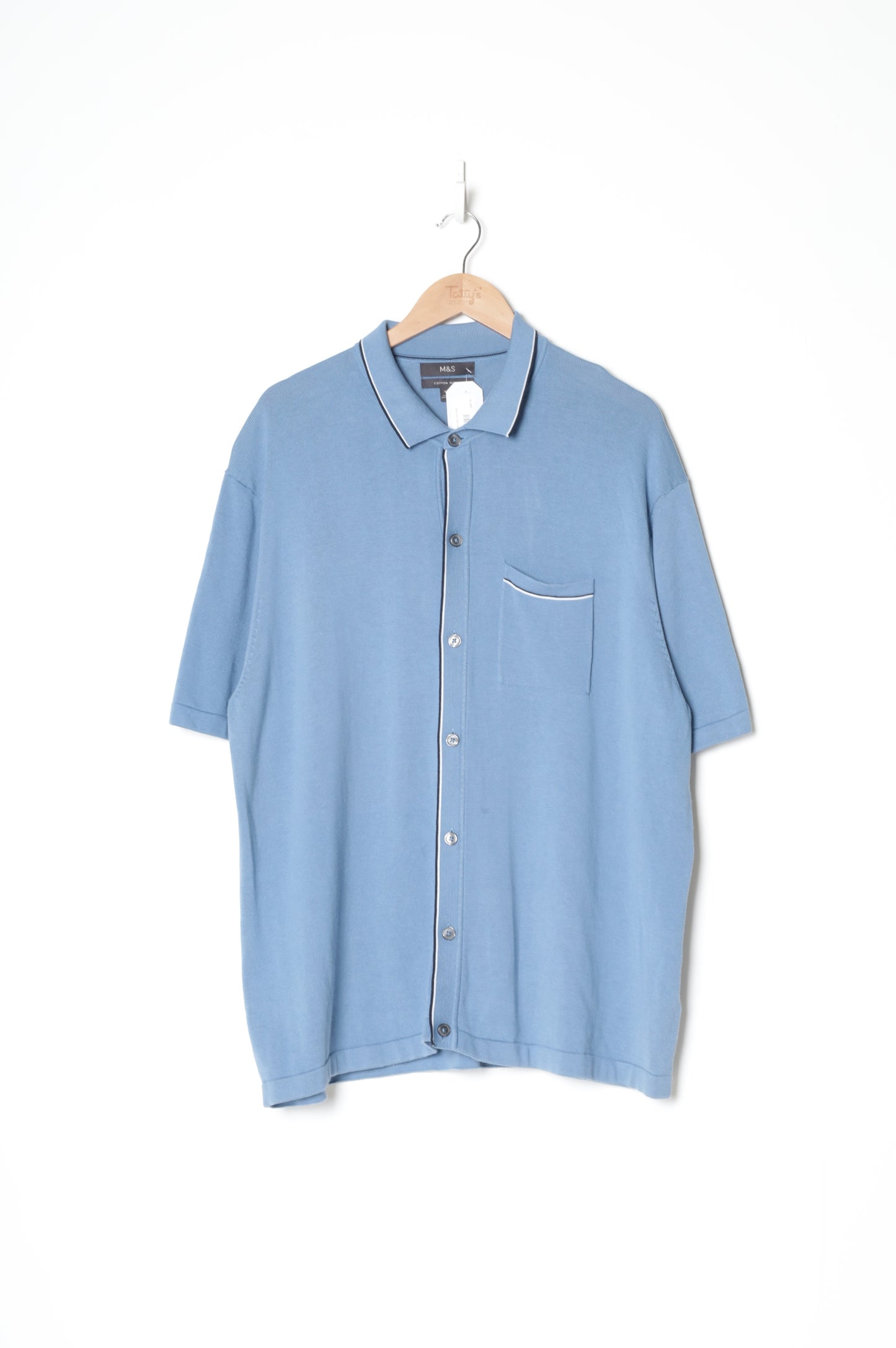 M&S Mens Blue Shirt Size XXXL