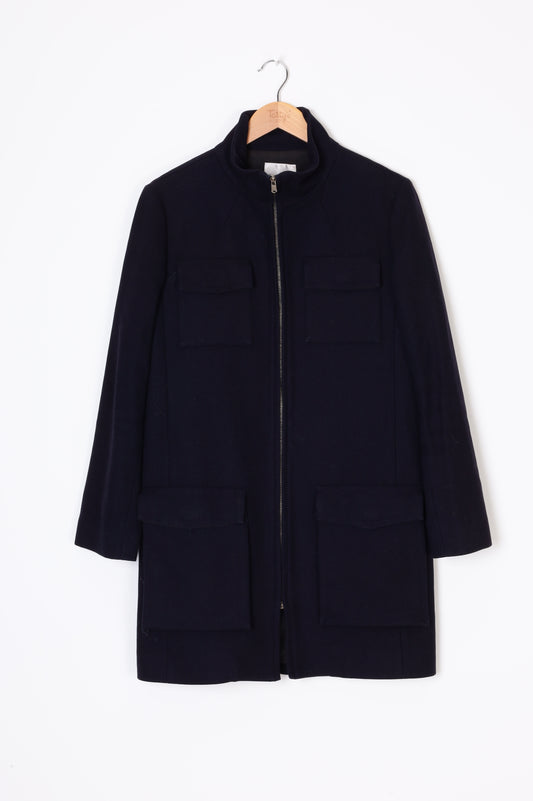 Scanlan & Theodore Womens Blue Coat Size 12