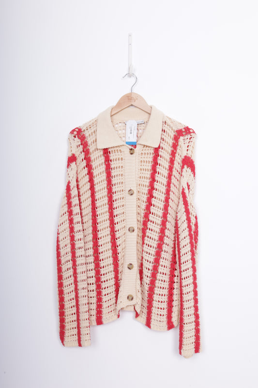 Zara Womens Beige Cardigan Size S
