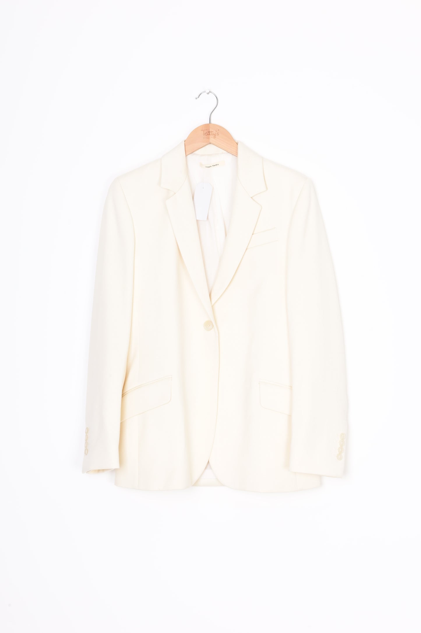 Maggie Marilyn Womens Cream Blazer Size 6