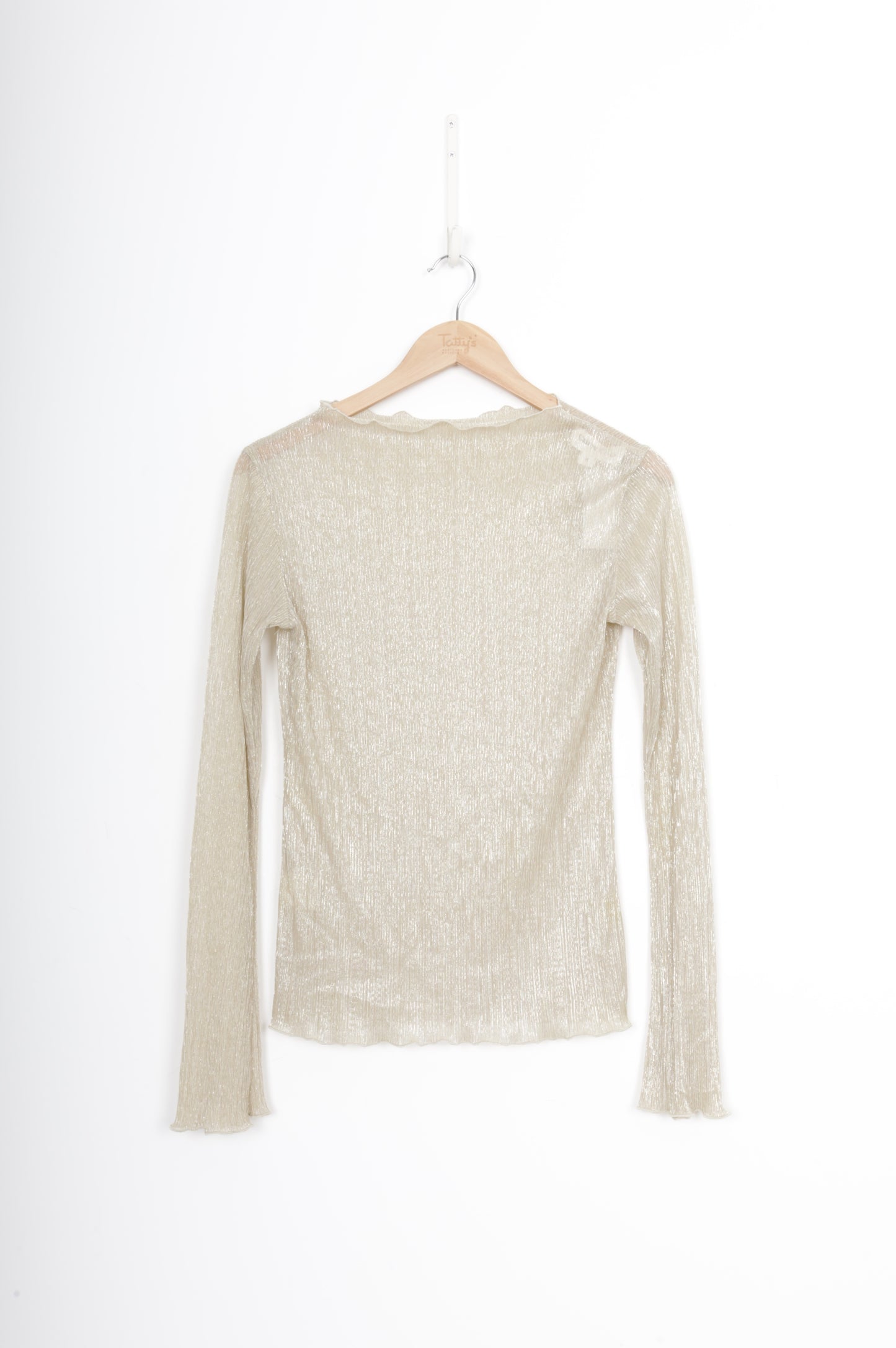 Caitlin Crisp Womens Metallic Top Size 6
