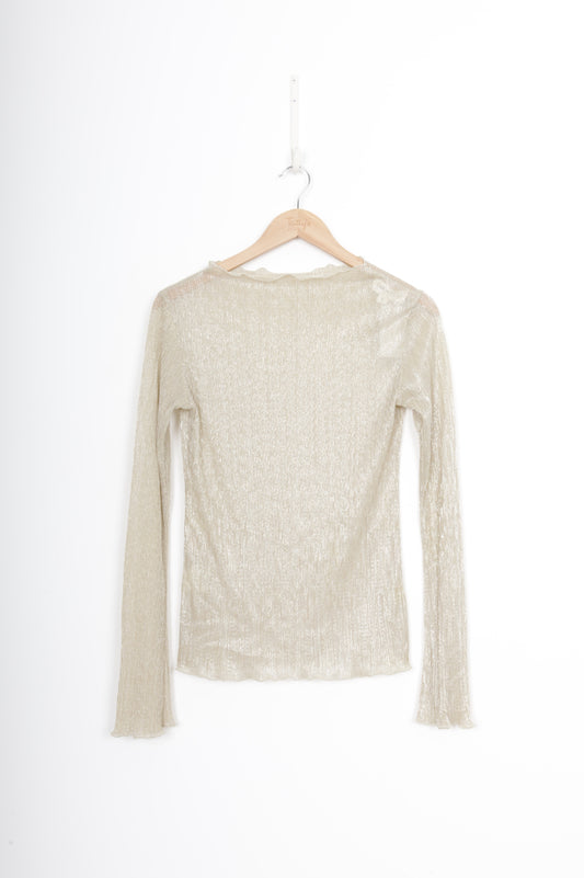 Caitlin Crisp Womens Metallic Top Size 6
