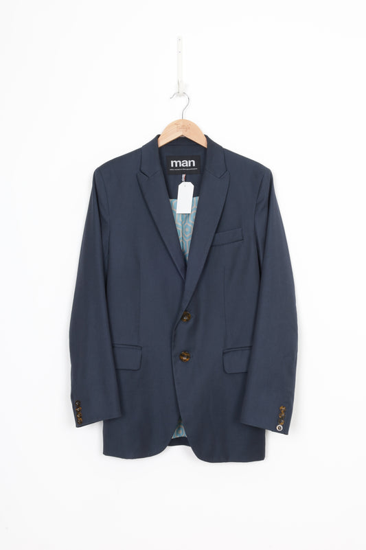 World Man Mens Blue Blazer Size S