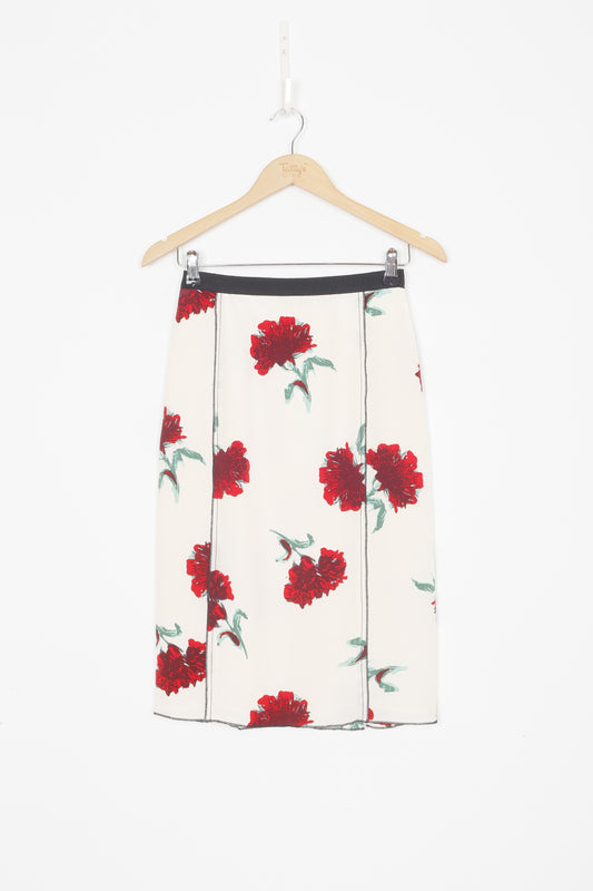 Oscar de la Renta Womens White Skirt Size 0