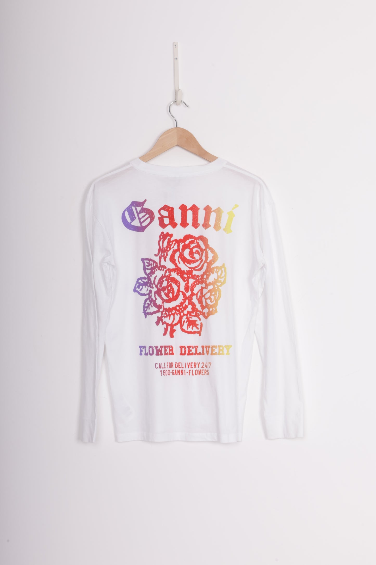 Ganni Womens White T-shirt Size S