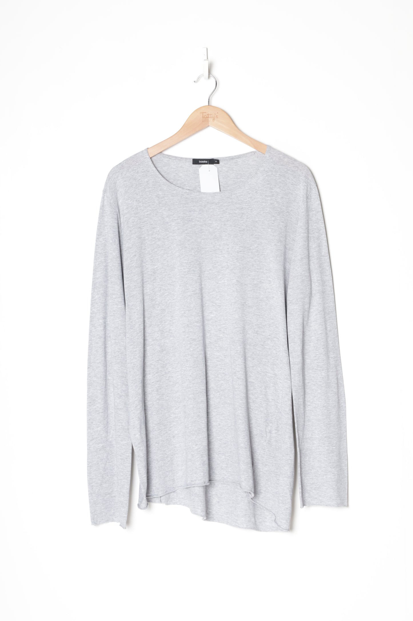 Bassike Womens Grey Top Size M