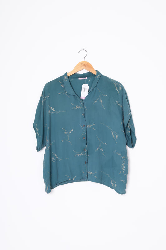 Widdess Womens Blue Shirt Size M
