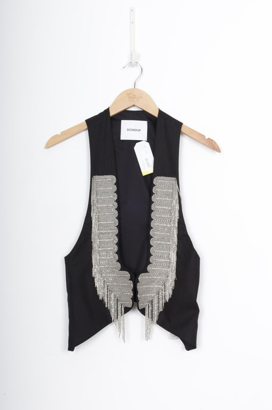 Dondup Womens Black Vest Size 44