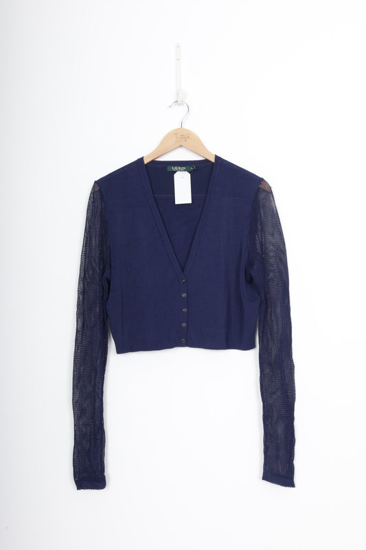 Lauren Ralph Lauren Womens Blue Cardigan Size XL