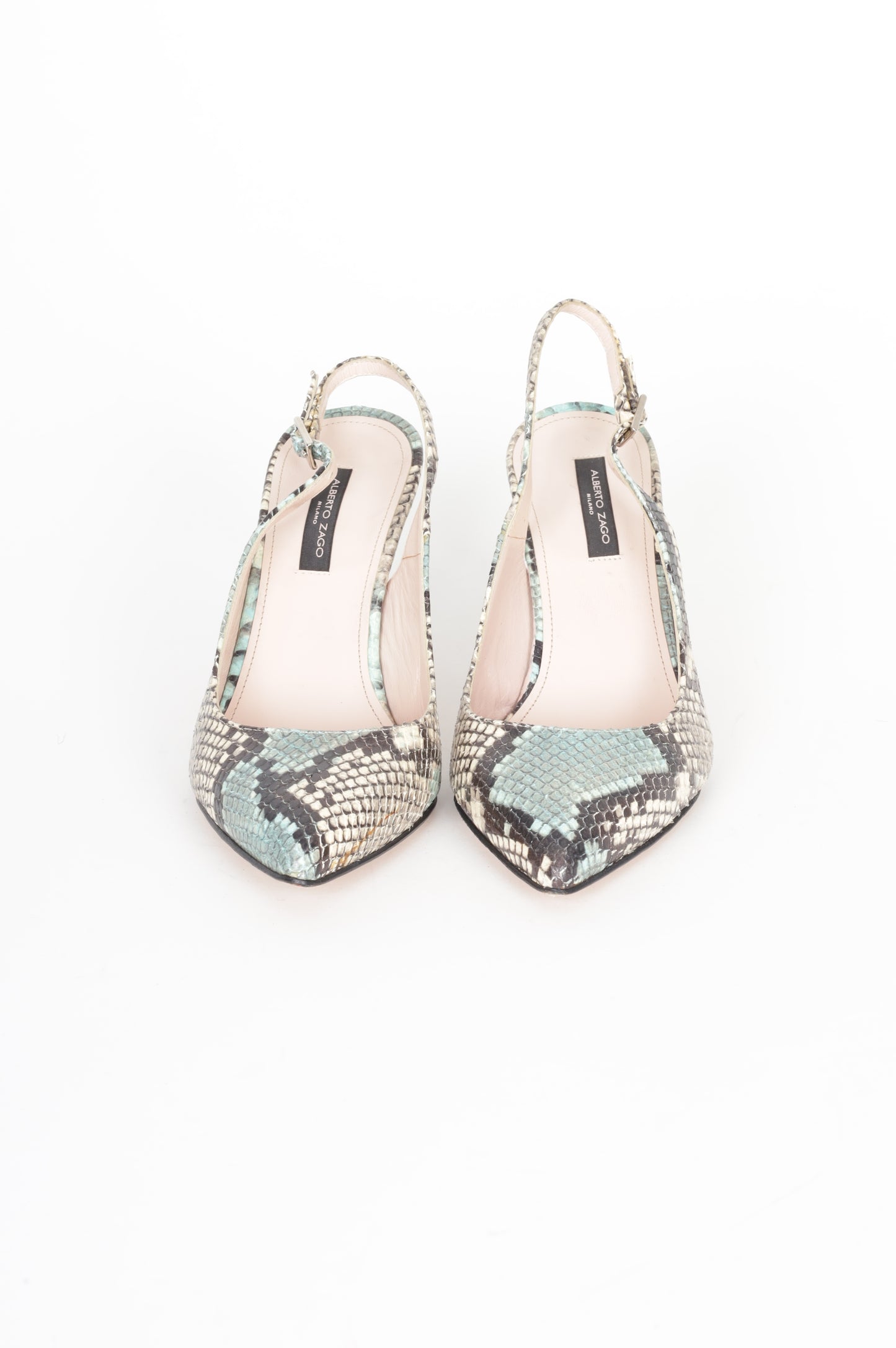 Alberto Zago Womens Green Heels Size EU 38.5