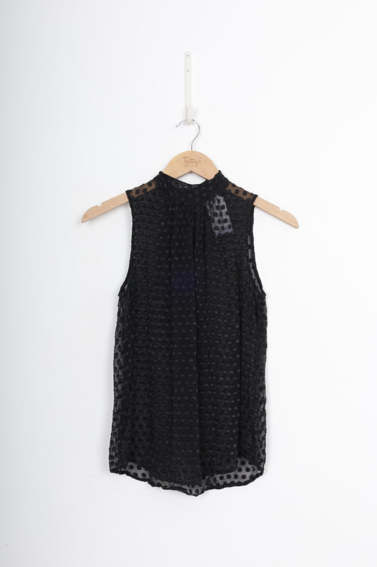 Helen Cherry Womens Black Top Size S